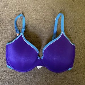Deep Blue/Purple VS Bra Lightly Padded Lined Demi
